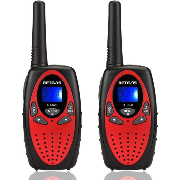 🆕 Kids Red Walkie Talkies Long Range 2 Way Radio Camping Hiking Indoor Toy Gift - Picture 1 of 10